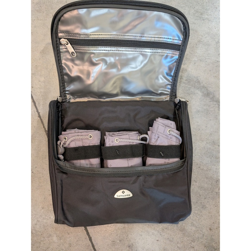 Samsonite‎ - Black Toiletry Bag with 3 Laundry/Shoe Bags. NWOT